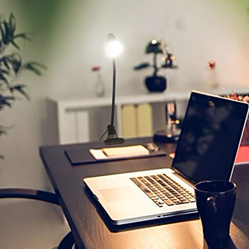 LED Clip Desk Lamp, Headboard Light with Strong Clamp, Bed Reading Light with 3000k-6500K Adjustable Color Temperature Options for Brighter Illumination (Milky White) - color: Milky White