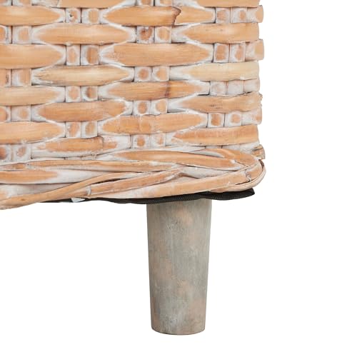 Safavieh Home Omni 18-inch Natural White Wash Rattan Barrel Chair - color: Natural White Wash / White