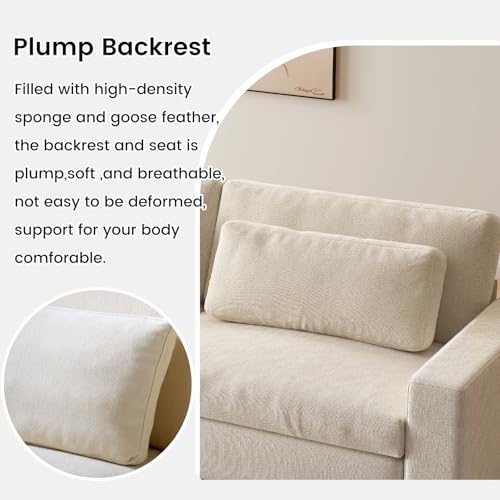 Guyii 104.72" Oversized Sofa Set of 2, Extra-Wide & Deep Loveseat Sofa, 3 Seater Sofa with 2 Pillows, Modern Polyester Sofa Couch for Living Room, Bedroom, Home, 330 Lbs Capacity - size: 104.72"