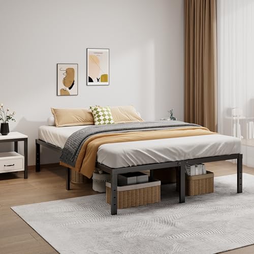 LUMUNANCE Metal Bed Frame Full Size - 16 Inch Heavy-Duty Full Platform Bed Frame No Box Spring Needed, Easy Assembly, Noise-Free, Sturdy Mattress Foundation, Underbed Storage Space - size: Full, style: 16 Inch