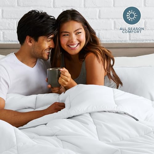 Bare Home Duvet Insert Comforter (Queen, White) | 1800 Ultra-Soft, Goose Down Alternative, Premium Quality, All-Season Warmth - color: 01 - White, size: Queen