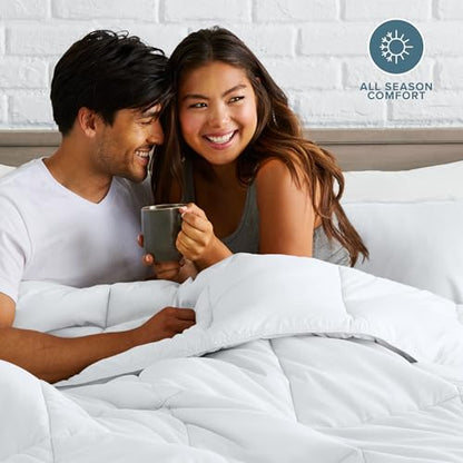Bare Home Duvet Insert Comforter (Queen, White) | 1800 Ultra-Soft, Goose Down Alternative, Premium Quality, All-Season Warmth - color: 01 - White, size: Queen