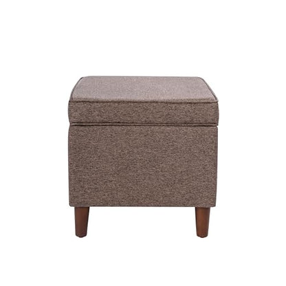 HomePop 24" Dinah Collection Storage Ottoman - Chocolate Brown - color: Brown