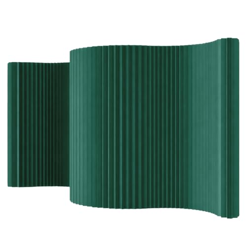 Accordion Room Divider, Folding Paper Partition Wall Divider | Freestanding Privacy Screen for Office, Commercial Layout, Home & Clothing Store, Easy to Store-Dark green, L79in x H70in - color: Dark Green, size: 79"L x 70"H