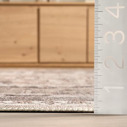 nuLOOM Davi Stone Medallion Washable Area Rug, 3' x 5' - color: Davi Stone, size: 3' x 5' (Rectangular)