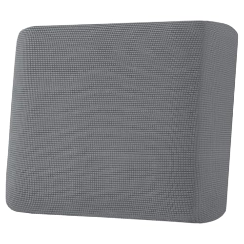 H.VERSAILTEX Super Stretch Individual Seat Cushion Covers Sofa Covers Couch Cushion Covers Slipcover Sets Thick Jacquard Textured Twill Fabric (1 Piece Chair Cushion Cover, Grey) - color: Grey, size: 1 Cushion Chair