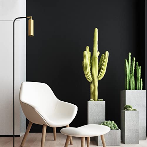 Arthome 23.6"x200" Black Wallpaper Peel and Stick Contact Paper,Matte Black Wallpapers Self-Adhesive Removable Vinyl Wallpaper Waterproof Oil Proof Contact Paper for Cabinet Countertop Wall Covering - color: Black Matte, size: 23.6" x 200"