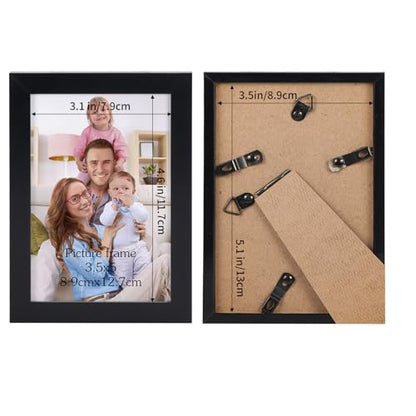 Giftgarden 3.5x5 Picture Frame Set of 18, Lightweight 3.5 by 5 Frames Bulk for Gallery Wall Photo Hanging and Tabletop Display, Black - color: Black*18, size: 3.5x5