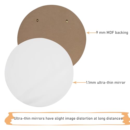 YCHMIR Small Round Wall Mirror,Bathroom Mirror (Black, 11.8 in.) - color: Black