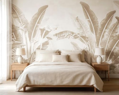 AFZEVEB-Tropical Banana Leaf Peel and Stick Wallpaper Walls Mural - color: X809, size: 118" x 84"