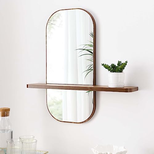 Modway EEI-6349-WAL Solstice Mirror, Walnut - color: Walnut