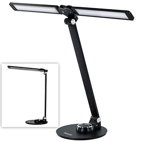 LED Desk Lamps for Home Office,Piano Lamp for Upright Piano,Rotatable Aluminum Desk Lamps with USB Charging Port,Eye-Caring Reading Light/3 Lighting Modes/Brightness Adjustable Lamp,Black - color: Black