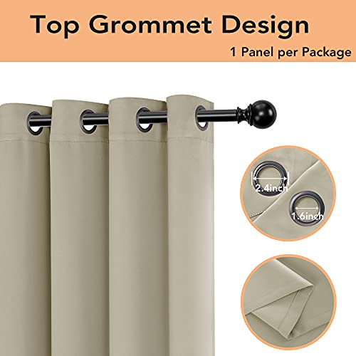 BONZER Room Divider Blackout Curtains, Wide Wall Screen Partitions | Room Darkening Noise Reducing Window Treatment Drapes for Bedroom, 84L x 70W Inch (7L x 5.8W ft), 1 Panel, Cream - color: Cream, size: 70"W x 84"L (Pack of 1)