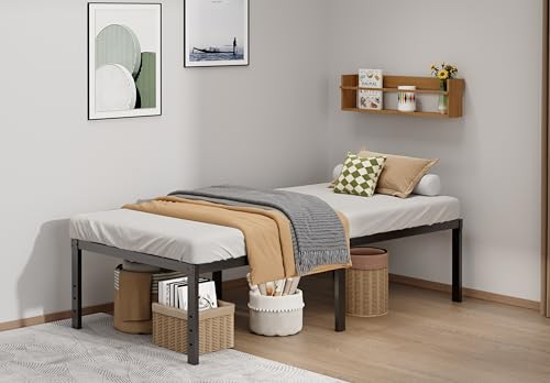 LUMUNANCE Metal Bed Frame Twin XL Size - 18 Inch Heavy-Duty Platform Bed Frame No Box Spring Needed, Easy Assembly, Noise-Free, Sturdy Mattress Foundation, Underbed Storage Space - size: Twin XL, style: 18 Inch