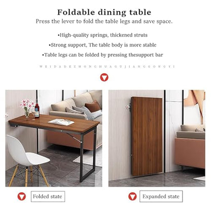 Wall Mounted Folding Table, Solid Wood Floating Desk for Small Spaces, Foldable Drop-Leaf Bar Table, Compact Kitchen Dining & Office Desk 35.4" W x23.6 D x29.5 H - color: 35.4"w X23.6"d X29.5"h, size: Gray B