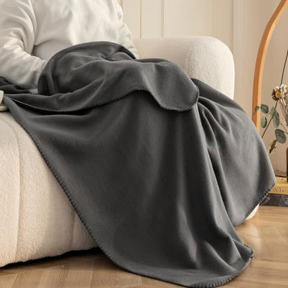 CAI TENG Fleece Throw Blanket Pack of 6 Blankets Bulk for Couch Bed 50x60 Kids Blanket Polar Fleece Fabric Soft Cozy Travel Blankets Lightweight Small Throws Wedding Gifts Yard Dark Grey - color: Dark Grey