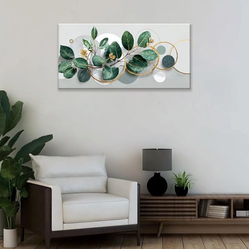 Canvas Wall Art Decor Green Botanical Canvas Art Wall Decor For Living Room Wall Art Decor Gold Nature Botanical Unique Modern Wall Art Decor Artwork For Home Bedroom Office Wall Decor 20×40 Inch - color: D-01N, size: 40"L x 20"W