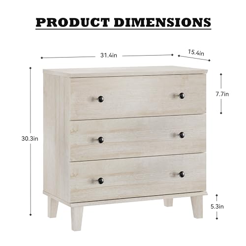 Rustic Drawer Dresser with 6 Drawers Storage Dressers Organizer for Bedroom, Living Roomm,Light Oak - color: Beige