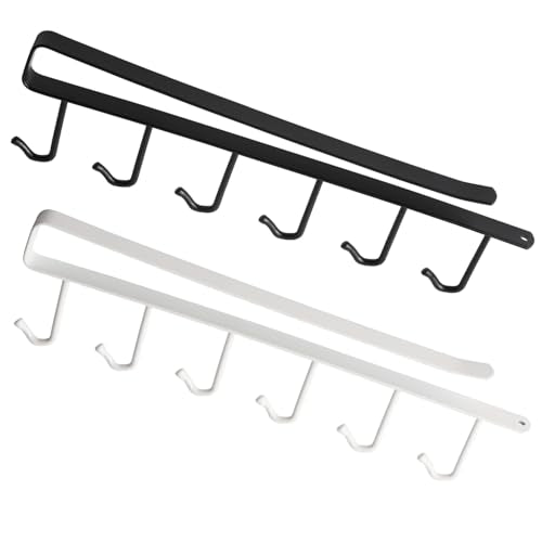 Premium Shelf Storage Hooks for Clothes Hanging, Wardrobe Organizer & Kitchen Cup and Glass Mug Holder – Durable and Space-Saving Solution 2 Pack (Shelf Storage Hooks)