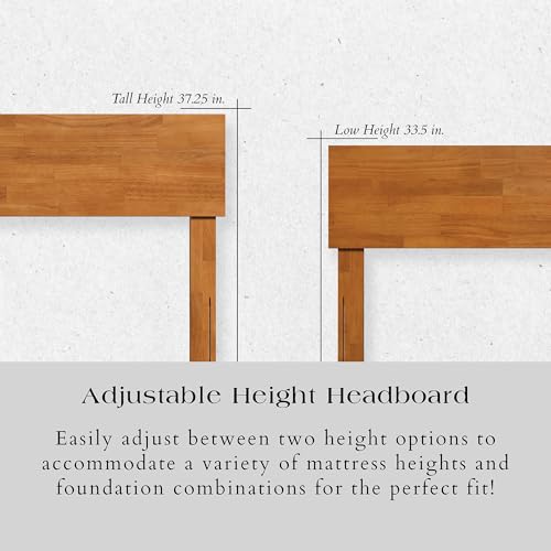 AFI, Orlando King Adjustable Modern Wood Panel Headboard, Light Toffee - color: Light Toffee, size: King (U.S. Standard)