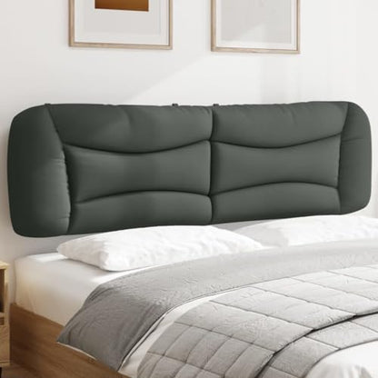 Wall Mounted Headboard Cushion for King Bed, 72 Inch Wavy Striped Upholstered Backrest Pillow, Breathable Fabric Reading Support for Bedroom, Dark Gray - color: Dark Gray 3