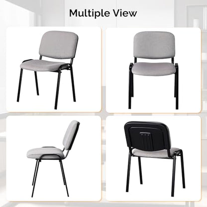VINGLI 10-Pack Waiting Room Chairs, Stackable Chair for Office, Mesh-Grey | Stacking Chairs, Armless Church Chairs, Space-saving, Guest & Reception, Office Lobby, Business Hall - color: Mesh-grey, size: 10-pack