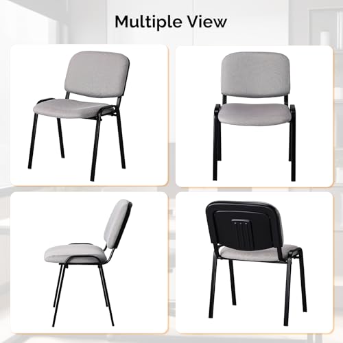 VINGLI 10-Pack Waiting Room Chairs, Stackable Chair for Office, Mesh-Grey | Stacking Chairs, Armless Church Chairs, Space-saving, Guest & Reception, Office Lobby, Business Hall - color: Mesh-grey, size: 10-pack