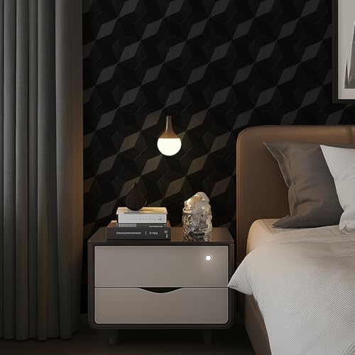 3D Peel and Stick Wallpaper,Black Wallpaper, Contact Paper 15.7'' X 394'' | Removable Wall Paper Modern Geometric Wallpaper Self Adhesive for Countertop Furniture Kitchen Wall - color: Black 3D Octagonal, size: 15.7" x 394"