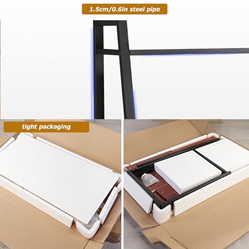 FPIGSHS Ladder Bookcase for Computer Desktop, 2-Tier Multipurpose Countertop Hutch Bookshelf, Multi-Function Storage Display Shelf Organizer Rack for Home Dorm Office Supplies (95CM)