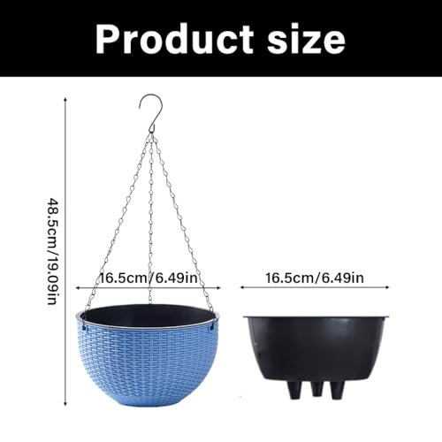 Rattan Styles Hanging Planter, Resin Small Hanging Flower Pot | Kangnice Rattan Styles Hanging Planter, Resin Small Hanging Flower Pot - color: Red
