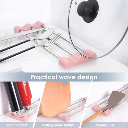 Tomorotec Adjustable Over-The-Sink Kitchen Rack, BPA-Free, Pink | Holds 16.5 Lbs; For Dishcloths, Sponges, and Brushes - Heat-Resistant Stainless Steel with Slim, Expandable Design - color: Pink