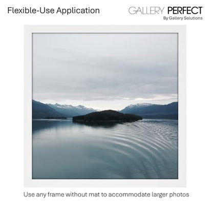 Gallery Perfect - 12-Piece White Square Photo Frame - Set with Hanging Template - Wall Gallery Kit - 16.5"x10.2"x16.7" - Square Wall Mount - Complete Set - Galley Wall - Picture Frame Set - color: White