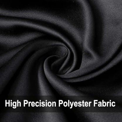 Room Divider Curtains Set, Extra Wide Blackout Curtains with Mounted Track | 100% Blackout, 3-Layer Soft Breathable Fabric, Thermal Insulated, Silding Wall Divider for Bedroom,Apartment, Space Partition - color: Black, size: 180"W x 106"L (Pack of 1)