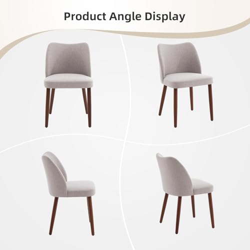 GarveeHome Dining Chairs Set of 4 with Cozy Backrest/Wooden Legs | Dining Chairs Set of 4 with Cozy Backrest/ Wooden Legs No tools Needed - color: Light Grey