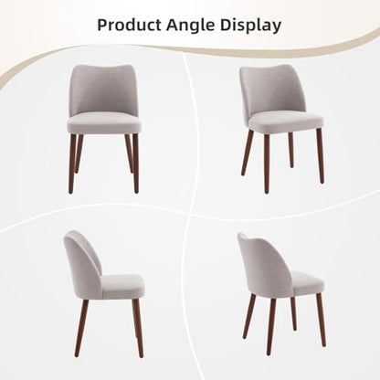 GarveeHome Dining Chairs Set of 4 with Cozy Backrest/Wooden Legs | Dining Chairs Set of 4 with Cozy Backrest/ Wooden Legs No tools Needed - color: Light Grey