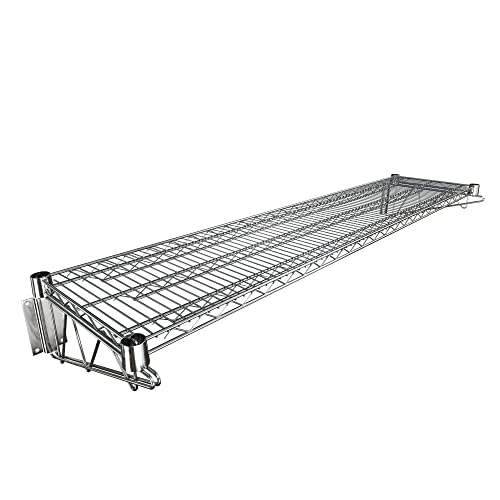 14" x 60" Chrome Wire Wall Mount Shelf - color: Chrome, size: 14" x 60"
