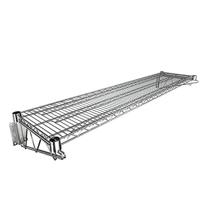 14" x 60" Chrome Wire Wall Mount Shelf - color: Chrome, size: 14" x 60"