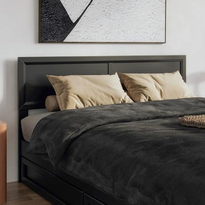 AFI, Sophia Adjustable Modern Queen Wood Headboard, Black - color: Black, size: Queen (U.S. Standard)