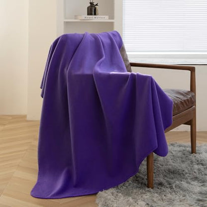 CAI TENG Fleece Throw Blanket Pack of 6 Blankets Bulk for Couch Bed 50x60 Kids Blanket Polar Fleece Fabric Soft Cozy Travel Blankets Lightweight Small Throws Baby Wedding Gifts Yard Purple - color: Purple