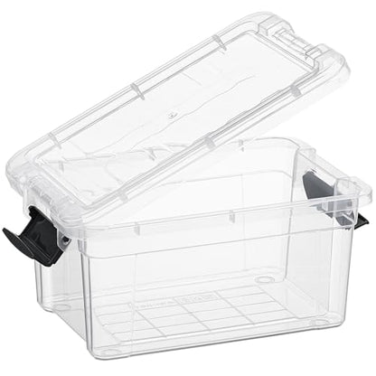 Superio Clear Storage Bins with Lids, Stackable Storage Box with Latches and Handles, Extra Small, 6 Pack 1.75 Quart - size: 1.85 Qt, style: 6 Pack