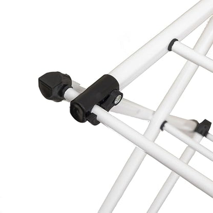 Honey-Can-Do 3-Tier Oversized Clothes Drying Rack, 31" Wide, No Assembly | Oversized 31" x 42" rack with 26 ft of drying space for bedding and large loads. Sturdy metal frame folds flat fast. - color: White, size: 31" W