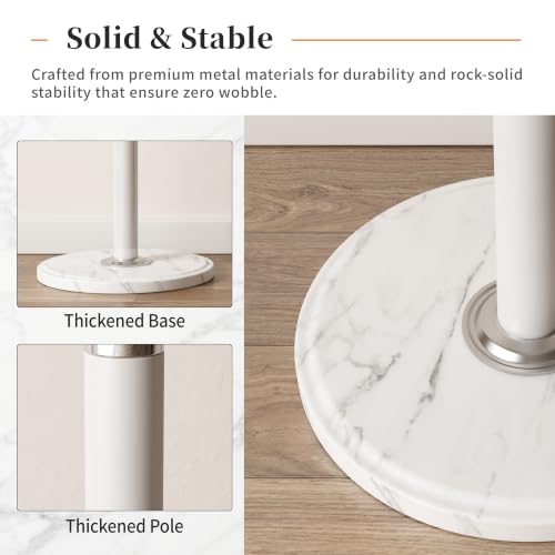 Metal Coat Rack Stand Coat Rack Freestanding with 360° Rotary,White | Modern Coat Rack with 360° Rotary Design Sturdy Heavy Duty Hall Tree Hats Hanger Holder Stand 14 Hooks for Hallway Office - color: White with Rotatable Hooks
