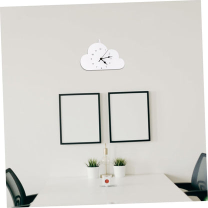 Healifty Nordic-Style Cloud-Shaped Desktop Clock White, Silent Battery-Operated Bedroom and Home Clock for Nightstand and Tabletop Decor