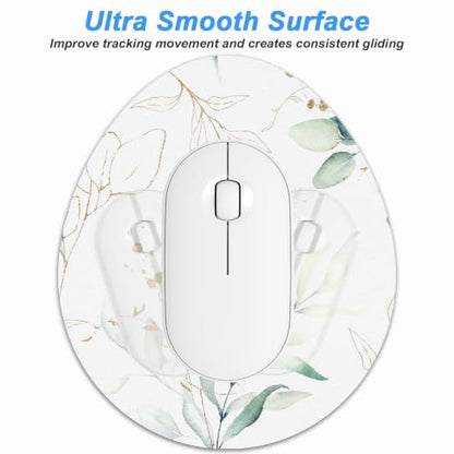 Rimilak Small Mouse Pad 8.2 x 7 Inch, Irregular Mini Mousepad, Boho Leaves | Non-Slip Rubber Base, Waterproof Compact Mouse Mat for Laptop Computer Wireless Mouse Keyboard Home Office Travel - color: Boho Leaves, size: 8.2L x 7W inches