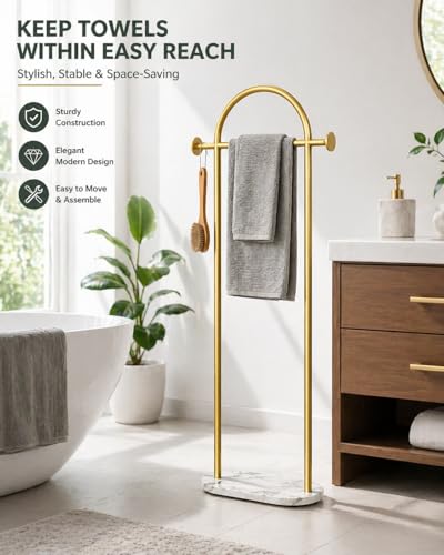 Gold Freestanding Coat Rack, Modern Metal Coat Tree, Sturdy Hall Tree for Entryway, Bedroom, Living Room, Hanging Coats, Hats, Bags - color: A2