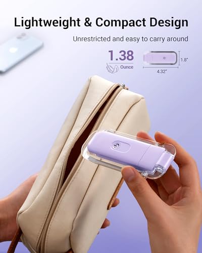 DEWENWILS USB Rechargeable LED Book Light for Reading in Bed (Purple) | 2-Level Eye Protection Brightness, Flexible Lighting Angle, Warm White, Portable Bookmark Lights for Kids, Book Lovers - color: Purple