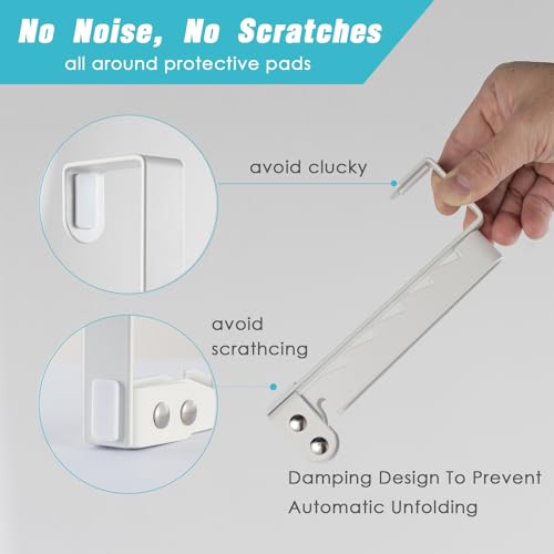 2 Pack Clothes Drying Rack, All Metal Over The Door Hooks, Thickness Adjustable, Collapsible, Space-Saving Hangers Organizer, Fit 1/2/5'' Doors (White) - color: Metal-white