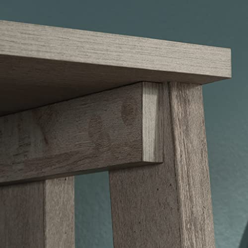 Sauder Ladder Bookshelf 5 Tier Trestle Ladder Shelf Wooden Bookcase, in Mystic Oak - color: Jamocha Wood