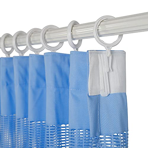 5ft Wide x 7ft Tall Room Divider Privacy Partation Curtains | 1 Panel, Blue, Cubicle Curtain With Flexible Flat Hooks, Privacy Screen, 84 Inches Long, 60W x 84L - color: Blue, size: 60"W x 84"L (Pack of 1)