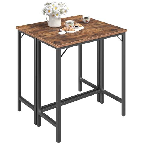MAHANCRIS Narrow Bar Table, 63-Inch Pub Table for Dining Room, Counter Bar Tables with Sturdy Metal Frame, Connectable Bar Table, Multifunctional Console Table, Rustic Brown BTHR1601 - color: Rustic Brown